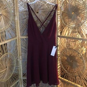 Women’s burgundy dress